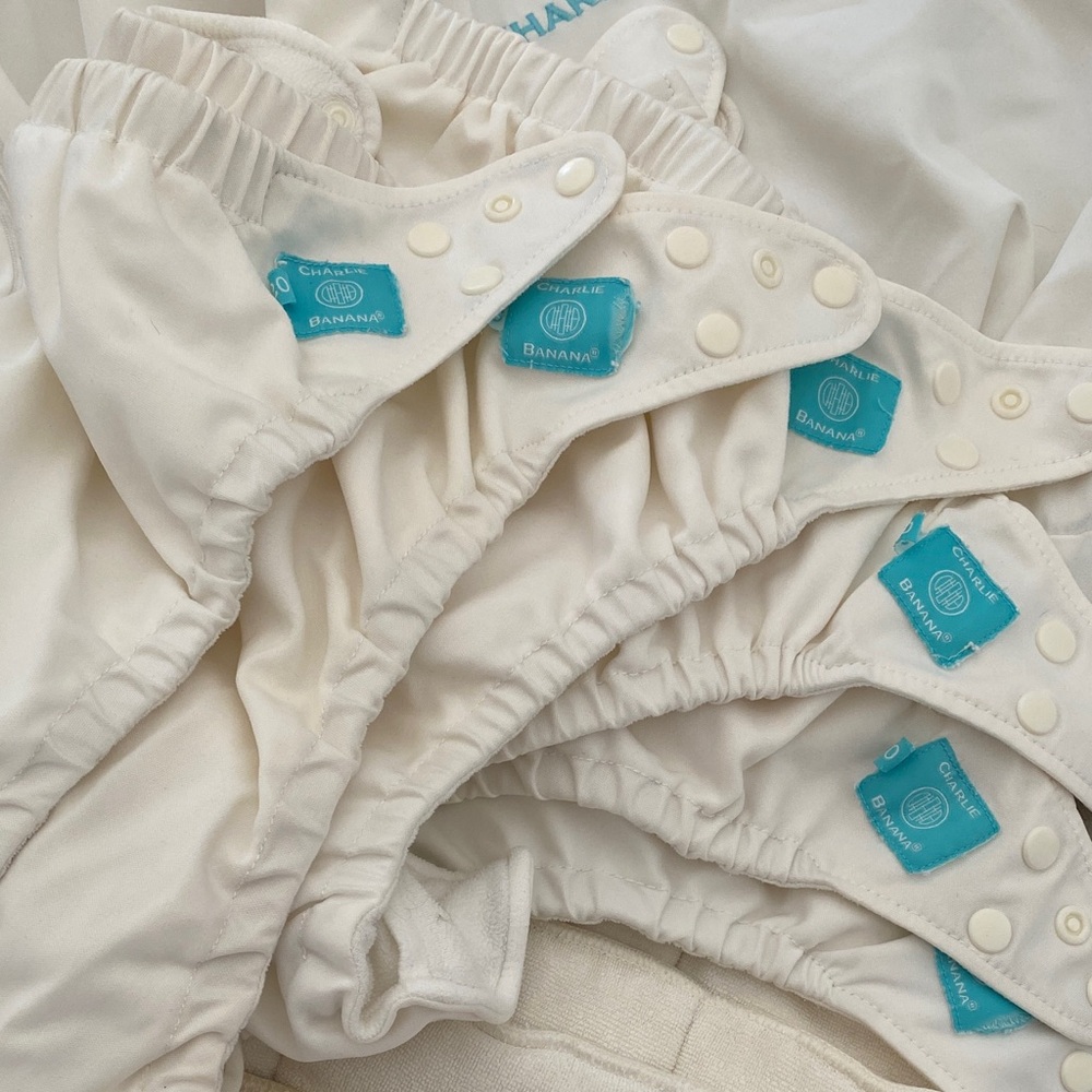 Charlie Banana Cloth Diapers - White